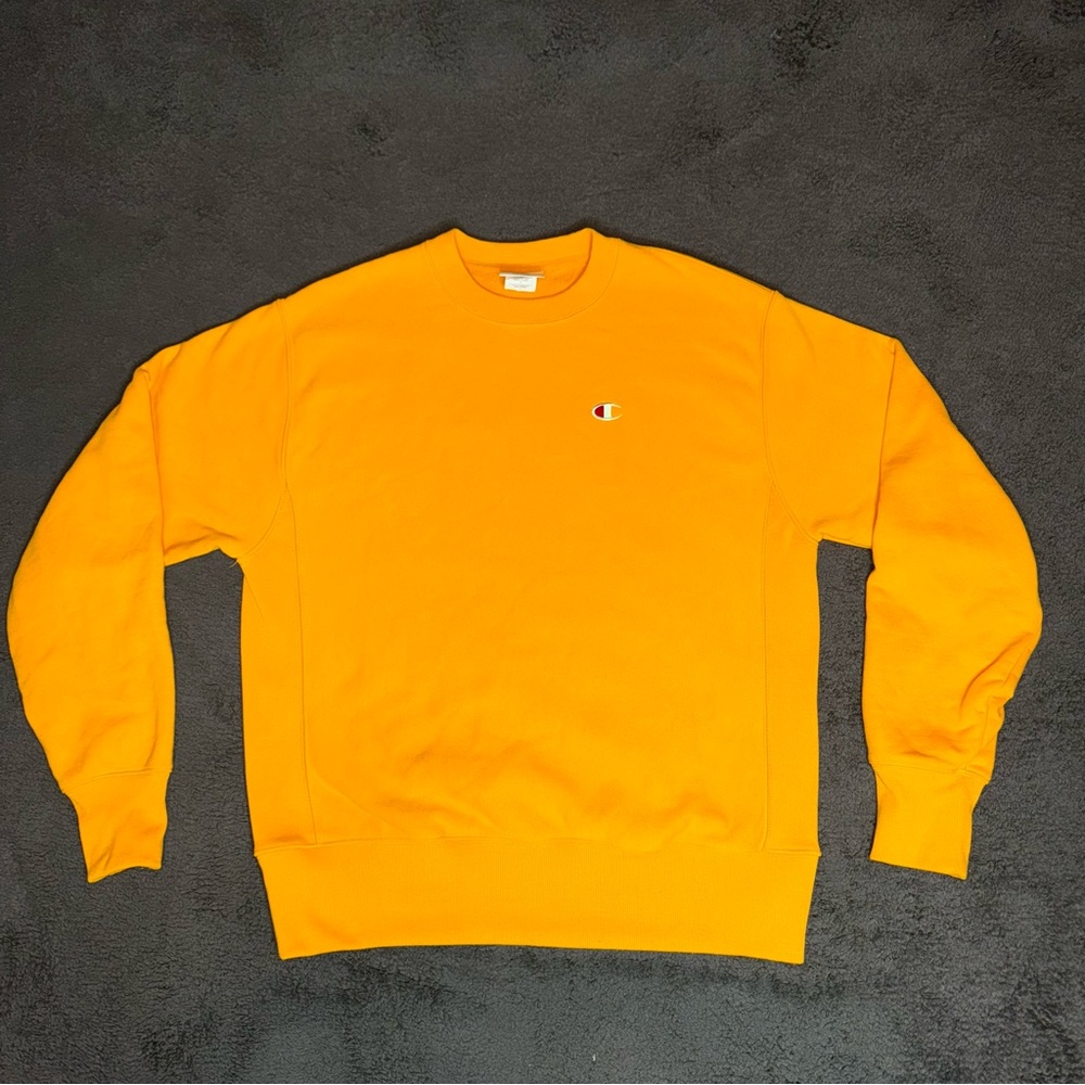 Champion Men's Vibrant Orange Crewneck Sweater